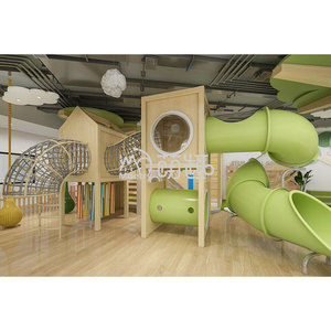 Moetry Forest Themed Indoor Playground Equipment Estructura de juego de espuma de madera <span class=keywords><strong>para</strong></span> niños Play Cafe Restaurant Montessori School-Eco - Product Image 3