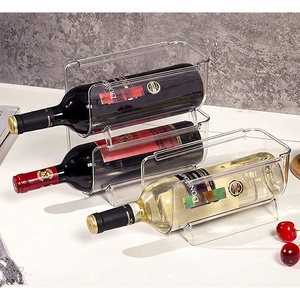 ANJUKE Empilable Transparent En Plastique Réfrigérateur Bouteille Casier À Vin Titulaire Organisateur De Stockage Pour Réfrigérateur - Product Image 2