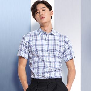 <span class=keywords><strong>Camicia</strong></span> Casual da lavoro con bottoni <span class=keywords><strong>a</strong></span> maniche corte <span class=keywords><strong>a</strong></span> <span class=keywords><strong>quadri</strong></span> da <span class=keywords><strong>uomo</strong></span> - Product Image 3