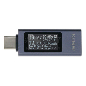 เครื่องทดสอบโหลดอิเล็กทรอนิกส์แบบพกพา iSMiYA Type-C พร้อมจอ LCD ขนาด 38 มม. x 16.5 มม. ช่องต่อ USB - Product Image 2