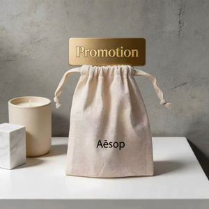 Eco-Friendly Canvas Skincare Cosmetic Storage <b>Pouch</b> Custom Logo Printed White Cotton Canvas Gift Makeup Packaging <b>Drawstring</b> Bag - Product Image 2