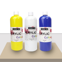 Peinture acrylique à base d'eau non toxique 500 ml, haute couvrance, lot de 36 couleurs pour artistes, dessin, verre, papier, toile
