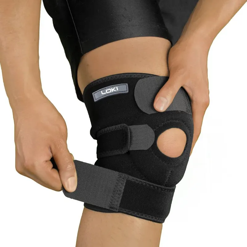 LOKIアマゾンホットセール高弾性調節可能な圧縮男性と女性のための最高の膝ブレースサポート