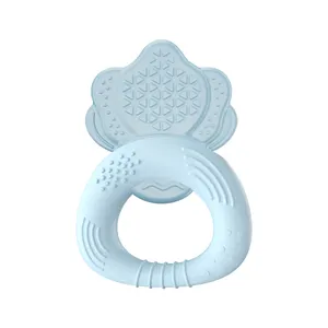 Wholesale BPA Free Chewable Multifunctional Inject Water Into Teething Toy Baby Teethers Silicone Teether With Handle