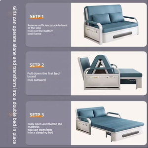 In Offerta <span class=keywords><strong>Divano</strong></span> <span class=keywords><strong>Letto</strong></span> Estraibile in Metallo a Doppio Uso per Appartamenti Moderni, Pieghevole e Multifunzionale per Soggiorno - Product Image 4