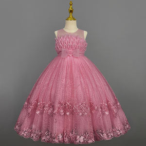 Mädchen Spitzen-Prinzessinnenkleid für Abendveranstaltungen, Hochzeiten, Geburtstage, Laufsteg und Blumenmädchen für Ältere Kinder - Product Image 1