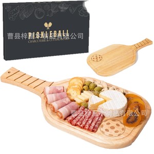 ถาดอาหารเช้าไม้เจิ้งไค หนา 6 มม. ลายร่องน้ำผลไม้ ลายพิคเคิลบอล จานเสิร์ฟ - Product Image 4