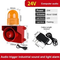 Lampe stroboscopique LED à déclenchement sonore 120 dB avec prise audio 3,5 mm – Alarme sonore et visuelle pour avertissement d'anomalie des équipements industriels