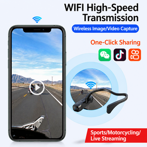 กล้องติดศีรษะแบบสวมใส่ได้ ความละเอียด 4K พร้อม WiFi ในตัว มุมกว้าง 140 องศา กล้องมินิ POV แอคชั่น รองรับการถ่ายวิดีโอแบบ Multi Frame VlogCam มาตรฐานกันน้ำ IP66 พร้อมระบบกันสั่น EIS 2.0 - Product Image 3