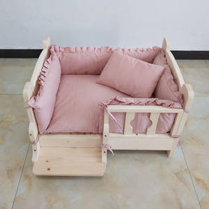 คอกสุนัขไม้เนื้อแข็งพร้อมที่ถอดออกได้และซักได้เฟอร์นิเจอร์สัตว์เลี้ยงสำหรับแมว - Product Image 4