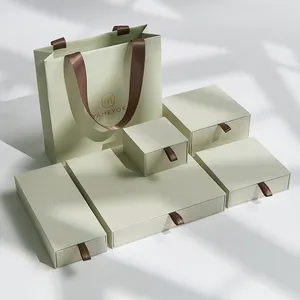 Benutzer definierte Großhandel Luxus Papier Schublade Armband Ohrring Halskette Ring Schmuck Verpackungs boxen Set mit Logo