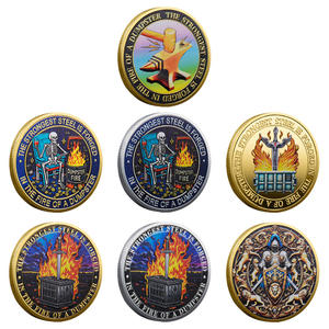 Gedenkmünze mit Aufdruck: Ritter, Müllcontainer, Ausdauer – UV-bedrucktes, plattiertes Metallhandwerk, individuell gestaltbar - Product Image 1