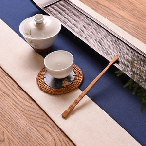 Cuchara de bambú para té, accesorio tradicional japonés con logotipo personalizado, mango largo - Product Image 4