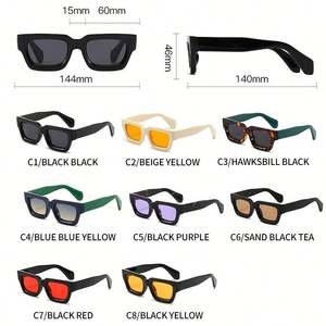 Gafas de Sol Rectangulares Estilo Ojo de Gato Retro Clásicas 2025 con Logotipo Personalizado, Protección UV400, Gafas de Sol Cuadradas Punk para Hombre y Mujer - Product Image 4