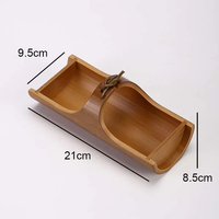 Vente en gros d'assiettes à fruits secs et à dessert en bambou, personnalisables et faites à la main, plateaux de rangement uniques pour collations de style chinois