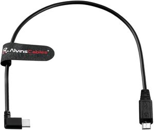 <span class=keywords><strong>Cable</strong></span> de Control en Ángulo Recto Tipo-C/Micro-USB de Alvin para Modelos DJI SC2/RS2/RS3 - 37 cm (14.5 pulgadas) para Uso con Cámara, Funciones de Encendido/Apagado - Product Image 5