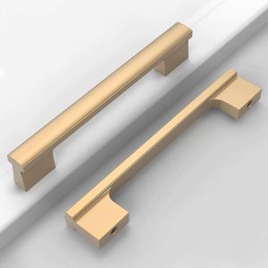 WEKIS Best Sellers Modern Aluminum Kitchen Cabinet <b>Door</b> <b>Handles</b> Gold Drawer Hardware for Apartment Cupboard Dresser Easy - Product Image 3