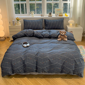 Lüks % 100% pamuklu yatak nevresim hafif 3 adet ev yatak takımı dekor yıkanmış - Product Image 3