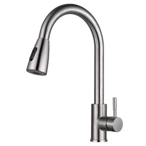Robinet de cuisine économiques en acier inoxydable 201, robinet d'eau moderne, robinets de cuisine avec douchette extractible, mélangeur de cuisine, robinets d'évier - Product Image 6