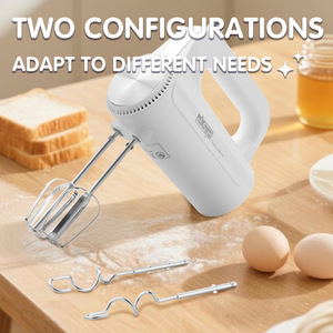 Batteur Électrique Portatif DSP KM2136 avec Fouet, Crochet Pétrisseur et Batteur Plat pour la Pâtisserie Domestique - Product Image 3