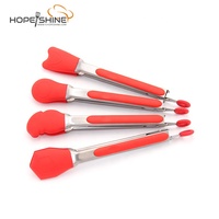 Pinces de cuisine avec embouts en silicone, 1 paquet, 9 pouces, résistantes à la chaleur, outils de barbecue verrouillables, cuisine à domicile, antidérapantes, faciles à utiliser et à nettoyer