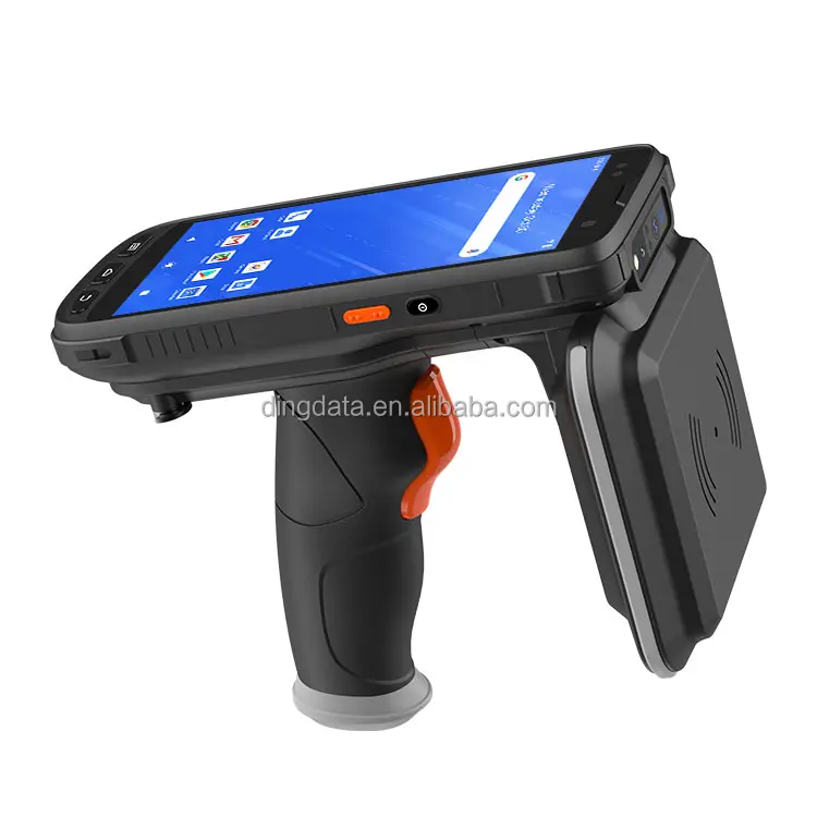 Longo Alcance 10 Medidor Sem Fio WiFi Android UHF RFID Leitor Portátil Scanner PDA Industrial Código QR/Código De Barras/NFC