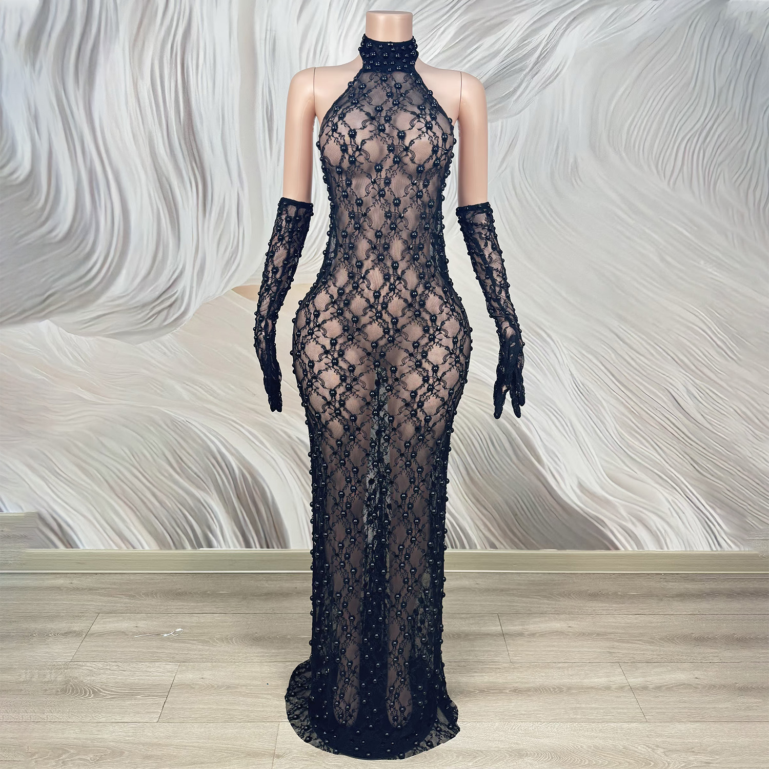 knee length dresses for ladies Transparent Lace Wedding Bridal Dress Long Sleeves – loveangeldress