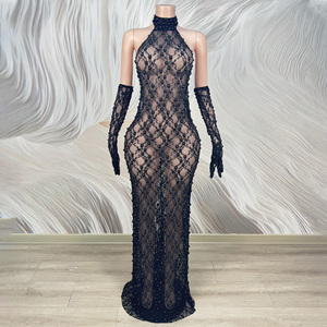Sexy Transparent Black Long Dresses - Elegant & Seductive Sexy Transparent Black Long Dresses - Elegant & Seductive