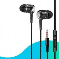 Écouteurs intra-auriculaires personnalisés 3,5 mm, casque stéréo avec basses, écouteurs filaires en plastique avec micro, contrôle du volume, étanches IPX-6, 1,2 m