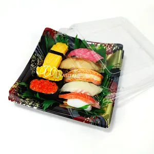 Customized Print plastic Box Foil Container Food Packaging sushi boat