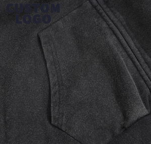 Logotipo personalizado de alta calidad Streetwear Sudadera con capucha de diseñador en blanco Vintage de doble capa lavado con ácido Sun Faded desgastado cremallera sólida - Product Image 5