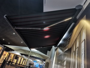 Auvent télescopique avec support d'angle réglable, Cassette complète en acrylique, auvent rétractable - Product Image 2