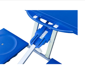 Nouvelle table de pique-nique portable en plastique pliable de loisirs pour jardin, ensemble de table et 4 chaises, table pliante d'extérieur pour enfants, patio - Product Image 6