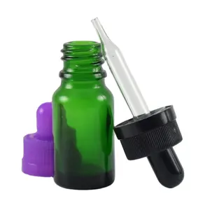 5毫升10毫升20毫升绿色玻璃20毫升精油瓶带滴管