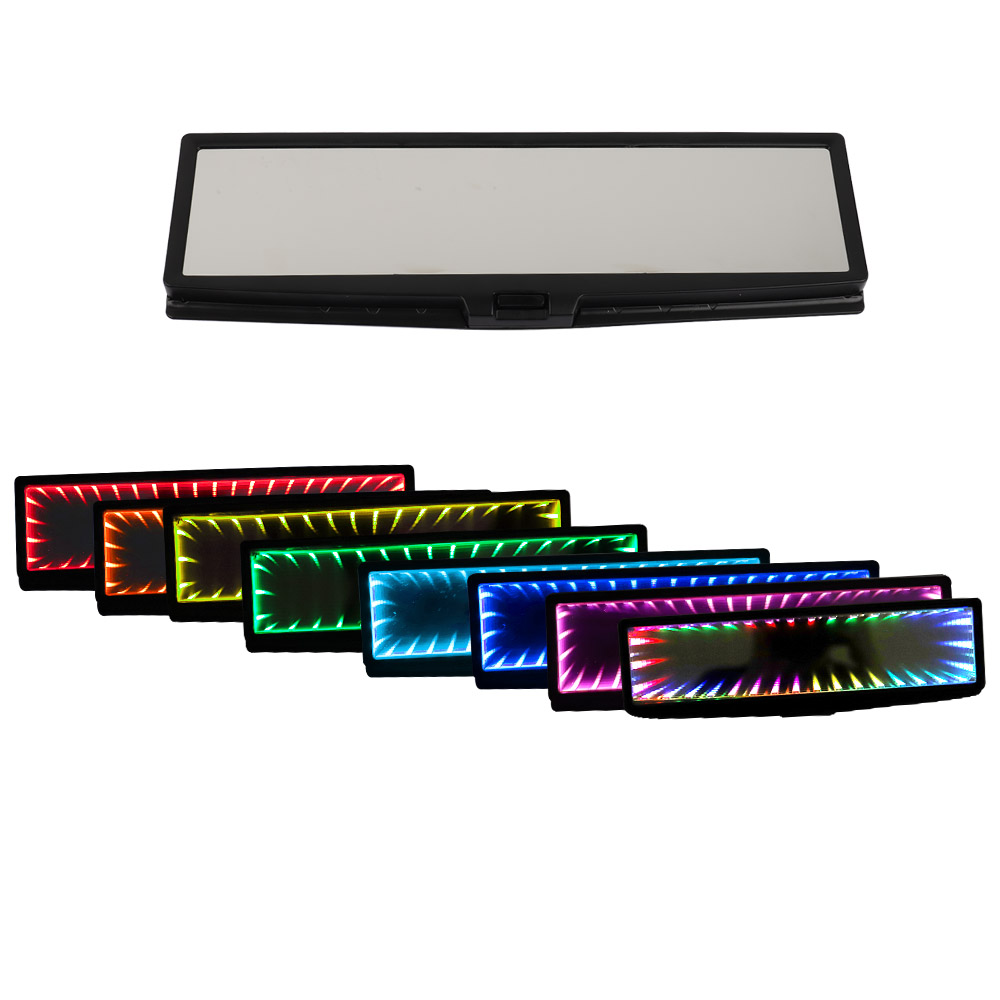 Universele Auto Achteruitkijkspiegel Led Groot Veld Anti-Glare 3d Bodemloze Verlenging Rgb Led Auto Interieur Dimmen Achteruitkijkspiegel