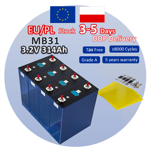 Cellule de batterie LiFePO4 prismatique PL Stock MB31 314Ah 3.2V pour stockage photovoltaïque, batterie lithium LFP certifiée UE, en stock - Product Image 1