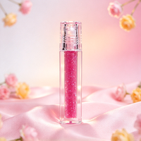 Gloss à lèvres hydratant longue durée personnalisé avec logo de marque privée, huile à lèvres repulpante aux couleurs fruitées, hydratation naturelle, vente en gros