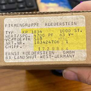 Condensatore nero in lamina di stagno tedesco KP1834 <span class=keywords><strong>4700P</strong></span> 4700pf 63v 472 condensatore audio ad alta precisione per febbre 2.5% - Product Image 4