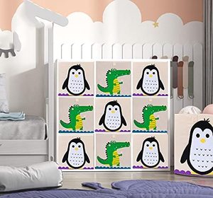 Animal <strong>Storage</strong> Bins Toy Stackable <strong>Storage</strong> Cubes for Kids Modern Rectangle <strong>Folding</strong> Home <strong>Storage</strong> <strong>Box</strong> Foldable Cube <strong>Box</strong>, Fabric - Product Image 3