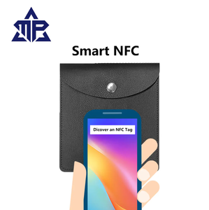 Petite pochette en PU recyclé avec NFC et gravure laser, étui magnétique pour câbles, organiseur portable écologique pour usage quotidien - Product Image 5