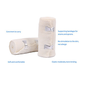 Bandage élastique médical en spandex <span class=keywords><strong>blanc</strong></span> naturel à tissage uni pour pansement des plaies - Product Image 3