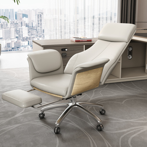 Chaise de bureau de luxe en cuir meilleure chaise de bureau ergonomique fauteuil de direction en cuir de vachette véritable - Product Image 3