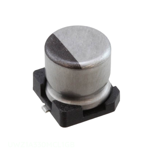 Condensador de Montaje Superficial (SMD) de Aluminio, Canal del Fabricante, 33uF, 20%, 10V, UWZ1A330MCL1GB - Product Image 1
