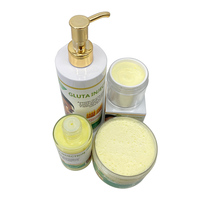 Lait éclaircissant puissant au glutathion avec extrait d'herbes pour éclaircir la peau noire, ensembles de soins de la peau, logo OEM modifiable