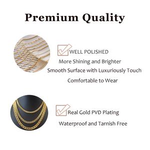 6/8/10mm ヒップホップ ジュエリー ステンレス スチール ラウンドポリッシュ チャンキー ネックレス メンズ キューバン チェーン ネックレス - Product Image 5