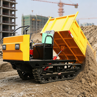 Véhicule de transport sur chenilles à moteur diesel personnalisable, certifié CE, garantie 1 an, capacité 2 tonnes, machine basculante haute performance