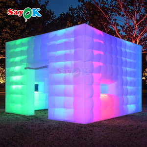 Carpas de cubo inflables para exteriores Sayok, tienda de fiesta inflable portátil para club nocturno con LED - Product Image 1