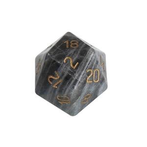 Dés à jouer personnalisés en labradorite vierge de 22 mm à 20 faces pour les jeux de rô<span class=keywords><strong>le</strong></span> (DND) - Product Image 1