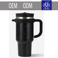 Ensemble cadeau d'affaires de Noël avec logo personnalisé, gobelet isotherme en acier inoxydable 304 de 40 oz avec poignée pour une conception anti-chute