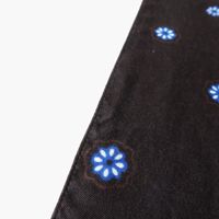 Foulards marron pour hommes à imprimé floral, foulards légers en coton respirant pour hommes, écharpe de costume douce pour hommes
